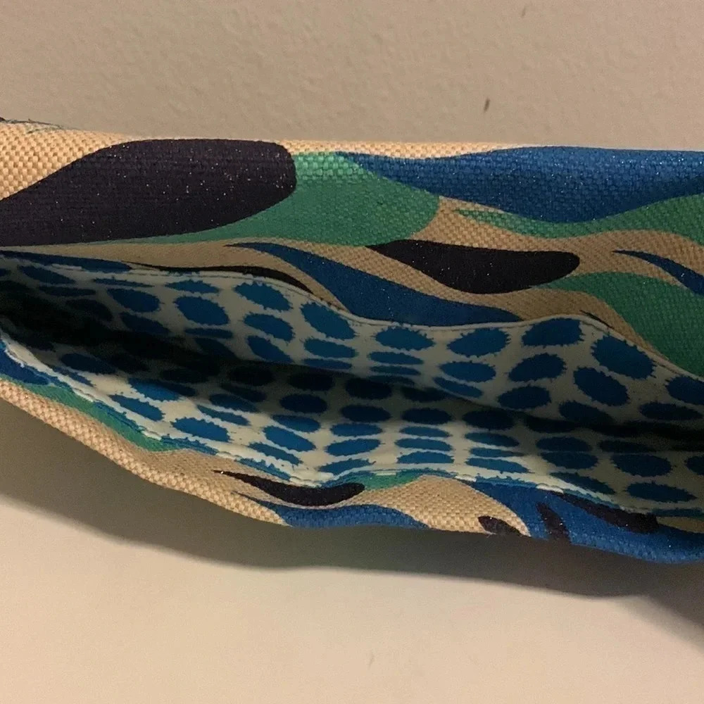Vera Bradley Boho Fringe Clutch Wristlet Colorful Abstract Print Statement Bag - Picture 8 of 13